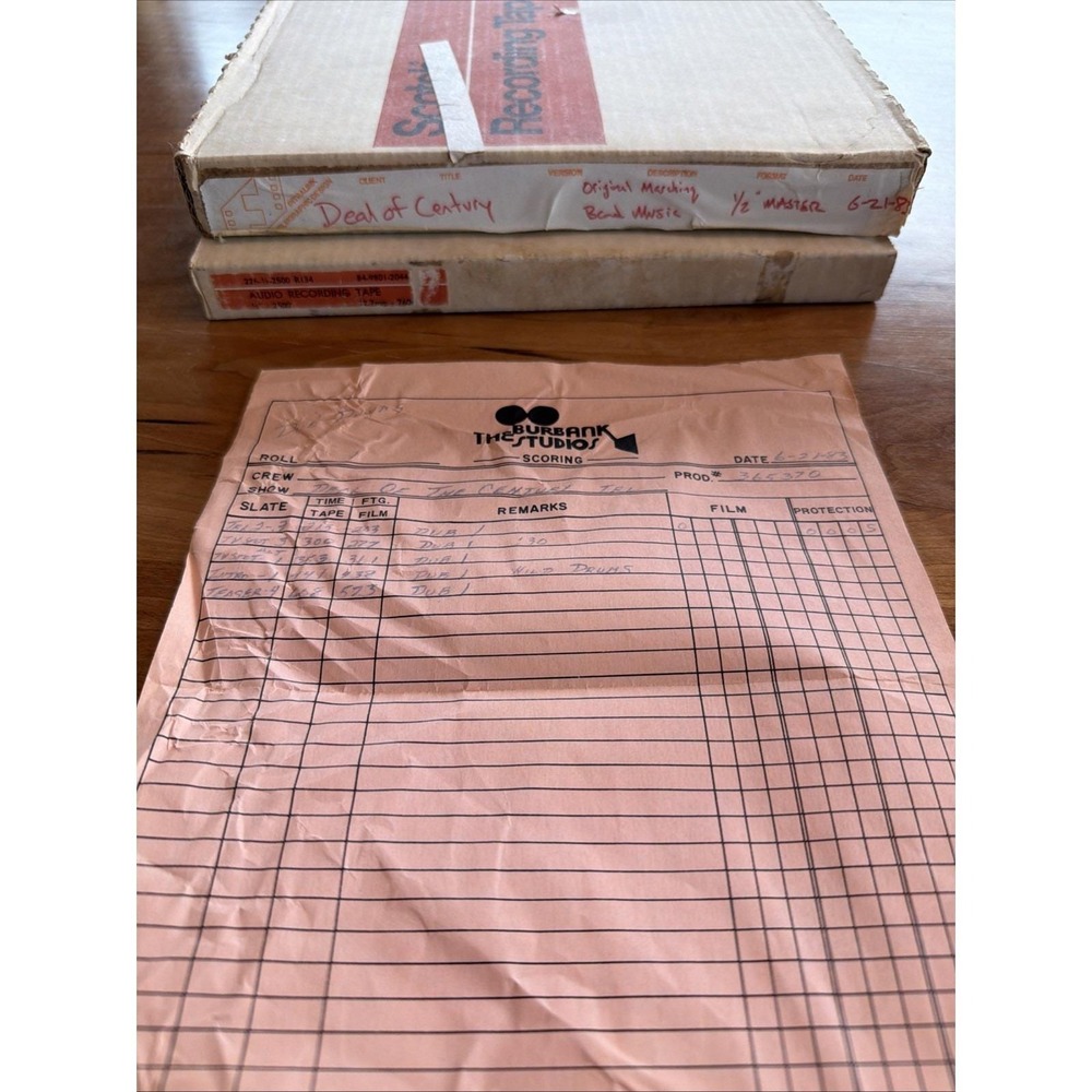 Deal of the Century‎ NBC 1983 – Original TV Scoring Dub ½" Reel Tape